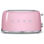 Smeg TSF02PKEU Pembe 1500 W 6 Programlı 4 Dilim Hazneli Ekmek Kızartma Makinesi