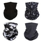 SMEHCF 4 çok amaçlı bandana, kadınlar ve erkekler için, alın bandı, kar maskesi, saç baş örtüsü, yüz yarım maske, boyun manşeti, nefes alır, tekrar kullanılabilir, yıkanabilir, kamuflaj kaju çiçeği,