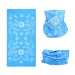 SMEHCF Yenilik Dikişsiz Bandana Balaclava Yüz Kapağı Maskesi Kalkan Boyun Körüğü Yeniden Nefes Toz Geçirmez Rüzgar Geçirmez Unisex Gökyüzü Mavi Konjac Çiçek, Gökyüzü Mavi Konjac Çiçek, Tek Beden