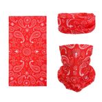 SMEHCF Yenilik Dikişsiz Bandana Balaclava Yüz Kapağı Maskesi Kalkan Boyun Körüğü Yeniden Nefes Toz Geçirmez Rüzgar Geçirmez Unisex Kırmızı Konjac Çiçek, Kırmızı Konjac Çiçek, Tek Beden