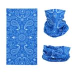 SMEHCF Yenilik Dikişsiz Bandana Balaclava Yüz Kapağı Maskesi Kalkan Boyun Körüğü Yeniden Nefes Toz Geçirmez Rüzgar Geçirmez Unisex Mavi Konjac çiçek, Mavi Konjac Çiçek, Tek Beden