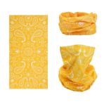 SMEHCF Yenilik Dikişsiz Bandana Balaclava Yüz Kapağı Maskesi Kalkan Boyun Körüğü Yeniden Nefes Toz Geçirmez Rüzgar Geçirmez Unisex Sarı Konjac çiçek, Sarı Konjac Çiçek, Tek Beden