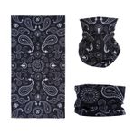 SMEHCF Yenilik Dikişsiz Bandana Balaclava Yüz Kapağı Maskesi Kalkan Boyun Körüğü Yeniden Nefes Toz Geçirmez Rüzgar Geçirmez Unisex Siyah Konjac çiçek, Siyah Konjac Çiçek, Tek Beden