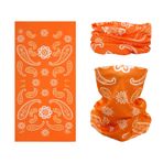 SMEHCF Yenilik Dikişsiz Bandana Balaclava Yüz Kapağı Maskesi Kalkan Boyun Körüğü Yeniden Nefes Toz Geçirmez Rüzgar Geçirmez Unisex Turuncu Konjac Çiçek, Turuncu Konjac Çiçek, Tek Beden