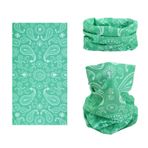 SMEHCF Yenilik Dikişsiz Bandana Balaclava Yüz Kapağı Maskesi Kalkan Boyun Körüğü Yeniden Nefes Toz Geçirmez Rüzgar Geçirmez Unisex Yeşil Konjac çiçek, Yeşil Konjac Çiçek, Tek Beden