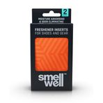 SmellWell Active Geometric Orange Ayakkabı Koku Giderici, Doğal Ferahlatıcı ve Nem Emici Yastıkçık | Doğal Bambu Kömürü ile Uzun Süreli Ferahlık (2 Adet)
