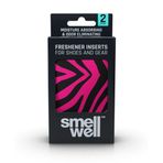 SmellWell Active Pink Zebra Ayakkabı Koku Giderici, Doğal Ferahlatıcı ve Nem Emici Yastıkçık | Doğal Bambu Kömürü ile Uzun Süreli Ferahlık (2 Adet)