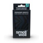 SmellWell Active Siyah Zebra Ayakkabı Koku Giderici, Doğal Ferahlatıcı ve Nem Emici Yastıkçık | Doğal Bambu Kömürü ile Uzun Süreli Ferahlık (2 Adet)