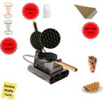 SMH Bubble Waffle Makine Seti Eterna - Gümüş