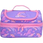 Smiggle Eclipse Çift Katlı Beslenme Çantası Lila Desenli 16 cm Genişlik Ayarlanabilir Omuz Askısı - Pembe