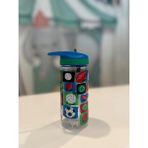Smiggle – Hali Junior Top Temalı Pipetli 440ML Suluk BPA Free Çocuk Okul Matarası Sevimli Hediye - Renkli - 1 Adet