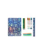Smiggle Happy Tales Robot Desenli Kırtasiye Seti - Lacivert