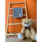 Smile Baby Örgü Desen Bebek Pikesi Organik Pamuk Bebek Battaniyesi Gri 100*120 cm