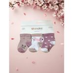SMILE ÜÇLÜ BEBEK ÇORAP - RYZEÇ031 - Gül Kurusu - 0 - 6 AY Gül Kurusu