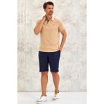 Smile Volant Erkek Polo Tişört - Bej