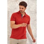 Smile Volant Erkek Polo Tişört - Kiremit - XL