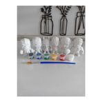 smilechild 6 ADET SÜPER KAHRAMANLAR BOYAMA ETKİNLİĞİ 7 CM BOYA VE FIRÇA DAHİLDİR PLASTİKTİR