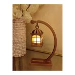 smilechild Led Aydınlatmalı Dekoratif Fener Mumluk YILBAŞI SEVGİLER GÜNÜ 23 CM BRONZ 1 ADET LED MUM DAHİLDİR