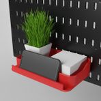 Smilesepet Çok Amaçlı Organizatör Pano Parçası Kutu Raf 11 x 17 cm Kırmızı
