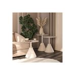 SMİLESEPET PERA ZİGON SEHPA 3 'LÜ SET VARİO VİZON ÜST TABLA TRAVERTEN DESEN