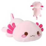 Smileshiney Axolotl doldurulmuş bebek, sevimli aksolotl doldurulmuş oyuncak - Simüle Hayvan Yastığı - Oturma odası, yatak odası, raf, masa, çalışma veya kreş için sevimli aksolotl bebek