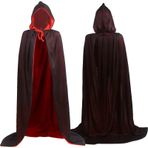 Smileshiney Cadılar Bayramı için Kadife Pelerin, Şövalye Gotik Fantezi Elbise Cadılar Bayramı Maskeli Balo Cosplay Kostüm Pelerin | Cadılar Bayramı Fantezi Parti için Pelerin