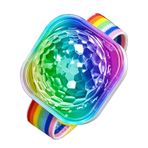 Smileshiney Disko Topu Işığı | Ses Aktif LED Disko Işıkları İzle - Çocuklar için Taşınabilir Ayna Topu USB Disko Işıklı Bilezik, Ev veya Araba Dekorasyonu, Şarj Edilebilir
