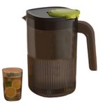 Smileshiney İçecek Sürahileri,Su Sürahisi - Büyük Kapasiteli Soğuk Su Sürahisi 2200ml Saplı,Soğuk Çay Kapları, Sıcak ve Soğuk İçecekler İçin Buzdolabı İçecek Kavanozları, Dahili Filtre