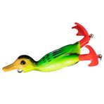 Smileshiney Ördek Topwater Balıkçılık Yemi, Üst Su Ördek Balıkçılık Lures | Yumuşak Pervaneli Ördek Cazibesi Swimbait | Erkekler İçin Plopping Ve Sıçrayan Ayak Gerçekçi Ördek Yavrusu Yüzen Yapay Yem