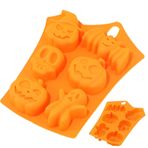 Smileshiney Silikon Cadılar Bayramı Kalıpları, Pişirme için Cadılar Bayramı Kalıpları | Yapışmaz Kek Kalıbı | Cadılar Bayramı Şeker Kalıpları, Çikolata, Bisküvi, Sakızlı, Kurabiye, Jöle Yapımı için