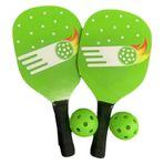 Smileshiney Turşu top kürekler, çocuk kürekler seti - Kapalı Tenis Raketleri Setleri,2 kürek ve 2 top ile kompakt depolama çantası, yetişkinler ve çocuklar için spor aksesuarları