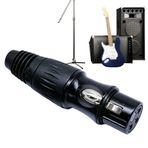 Smileshiney XLR Adaptörü,Hoparlör Fişleri, Taşınabilir 3 Pimli Hoparlör Kablosu Konnektörleri, Küçük Ses Fişi Adaptörü, Ev Sinema Sistemleri için XLR Adaptör Konnektörleri, Performans Mekanları,