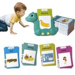 Smileshiney Yürümeye başlayan oyuncaklar konuşan flaş kartları, kart erken eğitim cihazı | Etkileşimli Konuşma Oyuncakları - 3-5 yaş arası erkekler için çift taraflı yürümeye başlayan bilişsel