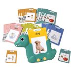 Smileshiney Yürümeye başlayan oyuncaklar konuşan flaş kartları, kart erken eğitim cihazı | Okul Öncesi Konuşma Oyuncakları,3-5 yaş arası erkekler için çift taraflı yürümeye başlayan bilişsel flashcard