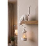 Smiley100S Askılı Kedi Dekor Objesi 24 CM / LED Fenerli Minimal Ev Aksesuarı / Tealight Mum Hediye
