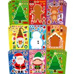 SmilinFit Noel Çıkartmaları - Yeni yürümeye başlayan çocuklar için çorap doldurucular, çocuklar için DIY Noel el sanatları, Noel partisi iyilik malzemeleri, Noel hediyeleri etkinlik oyunları sınıf