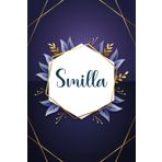Smilla: Taccuino personalizzato con il nome Smilla | Regalo di compleanno per moglie, mamma, sorella, figlia ... | Foglie blu | 110 pagine a righe, Piccolo formato 6x9 pollici (15,24 x 22,86 cm)