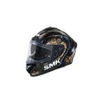 Smk Typhoon Reptile Siyah-Gold Dragon Kapalı Kask (Güneş Vizörlü) - Parlak Siyah - Gold - 2XL