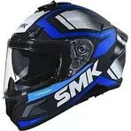 Smk Typhoon Thorn Siyah-Mavi-Beyaz Kapalı Kask (Güneş Vizörlü)