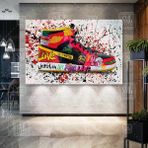 SML Tablo Jordan Ayakkabı Grafitti Duvar Sanatı Genç Odası Yatay Kanvas Tablo - 100 x 70 cm - Renkli