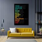 SML Tablo Love Always Pozitif Yaşam Yazıları Motive Edici Yazılar Kanvas Tablo - 40 X 60
