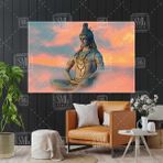 SML Tablo Tanrı Shiva Hinduizm Tanrı Hintli Tanrı Şiva Bolluk Bereket Yatay Kanvas Tablo - 150 X 100