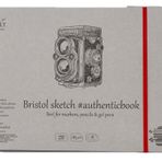 SMLT 5EB-18ST Authentic line 245x176 mm Dikilmiş Eskiz Bloğu Authenticbook, 185 gsm Özellikle Beyaz ve Pürüzsüz Bristol Kağıdı, 18 Yaprak