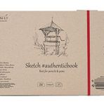 SMLT 5EB-32ST/NT Authentic Line 245x176 mm dikişli eskiz defteri otantik kitap, 100 gsm geri dönüşüm kağıdı, 32 yaprak