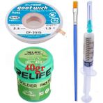 Smnr Relıfe RL-402 Elektronikçi Yardımcı Krem Lehim Solder Paste 183°C Noclean SN63/PB67 40G Lehim Toplama CP-2515 Emme Teli 2,5 mm SET04