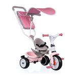 Smoby, 741401, Baby Balade Plus 3 in 1 Bisiklet, Ergonomik Tasarım, Emniyet Kemerli, Sağlam Metal Yapı, Ayarlanabilir Direksiyon Boyu, Bagajlı Sele, EVA Lastikli