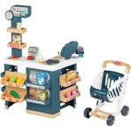 Smoby Süpermarket Alışveriş Arabası Dahil Mekanik Terazi Elektronik Fonksiyonlar 42 Aksesuar Oyun Set - Renkli