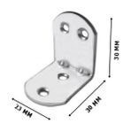 Smod Mobilya Dolap Köşe Bağlantısı L Demir 30X30X23 mm Kalınlık 2 mm ile Güçlü Sabitleme (10 Adet)