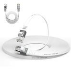 Smolink Cat 6a Ethernet Kablosu 100 Ft, Dayanıklı Düz İnternet Ağ LAN Kablosu 1,5 Ft Kısa Yama Kablosu, RJ45 Konnektörlü İnce Yüksek Hızlı Gigabit Bilgisayar Kablosu, Cat6/Cat5e/Cat5 Kablosundan Daha Hızlı -