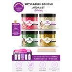 Smoothly 4 Adet Mix Soyulabilen Boncuk Ağda 1200g+ Karınca Yumurta Yağ + 4 Spatula | Yedek Boncuk Set